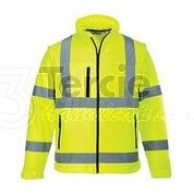 S428 reflexní softshellová bunda s odepínacími rukávy Hi-Vis,EN ISO 20471,RIS-3279-TOM